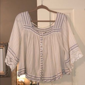 Free People butterfly sleeve shirt